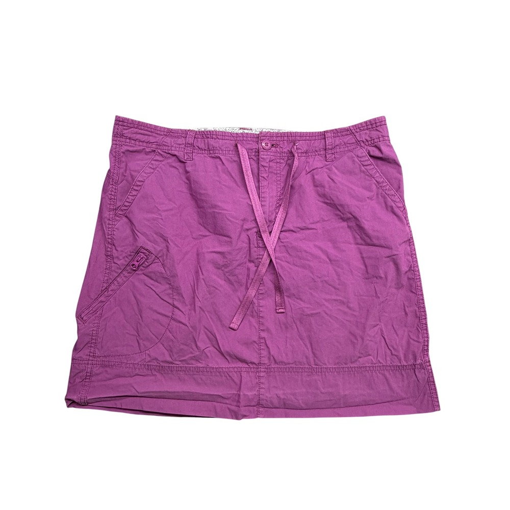 Eddie Bauer Travex Purple Hiking Skort Womens 16 Drawstring Active Outdoor Mini
